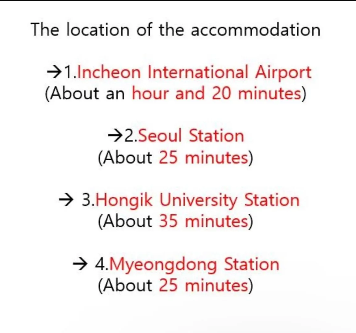 5 Minutes From Isoo Station, 3 Rooms, 4 Beds, 10 Minutes From Gangnam Station 首爾
